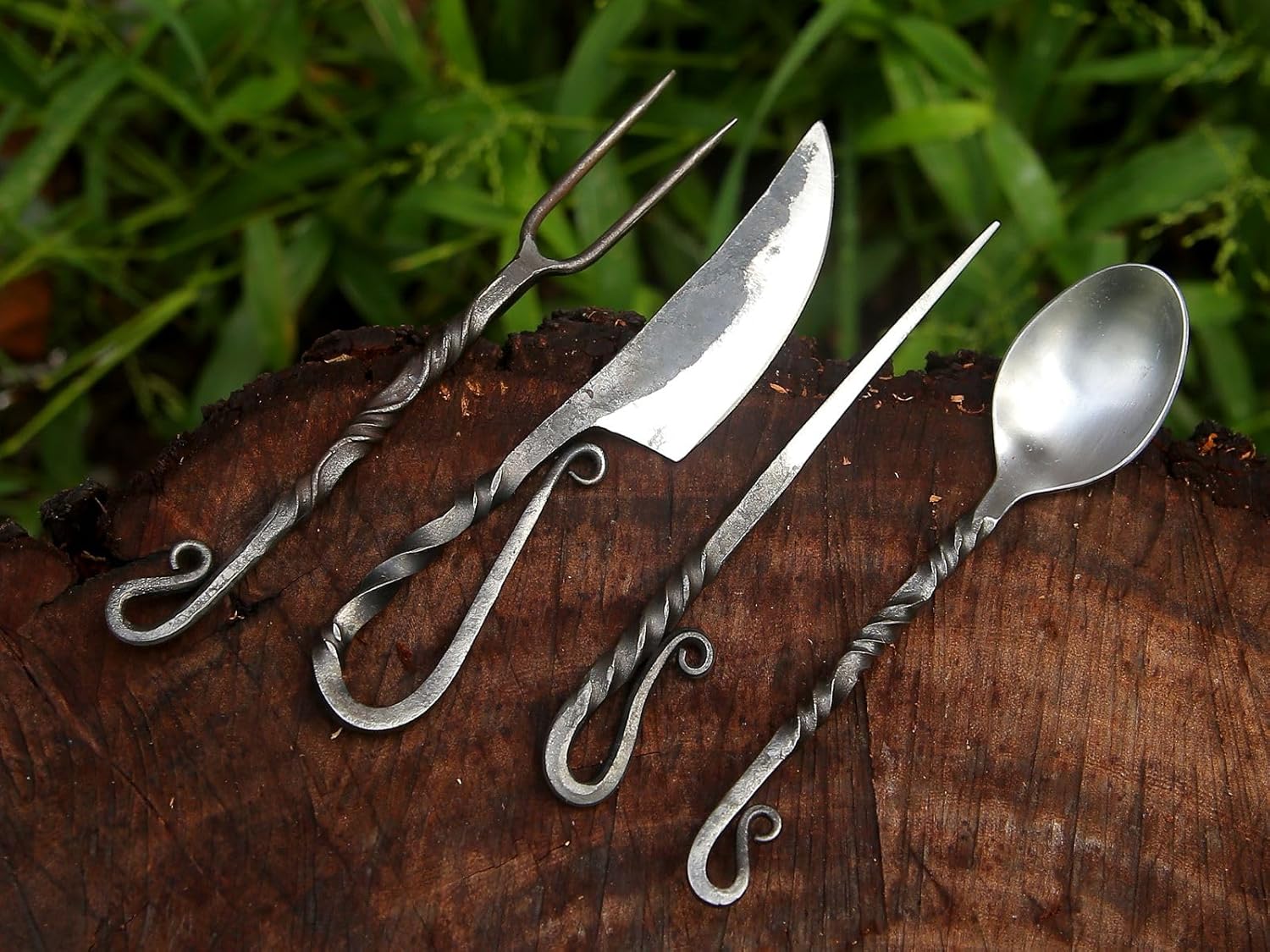 Hand-Forged Viking Cutlery Set 