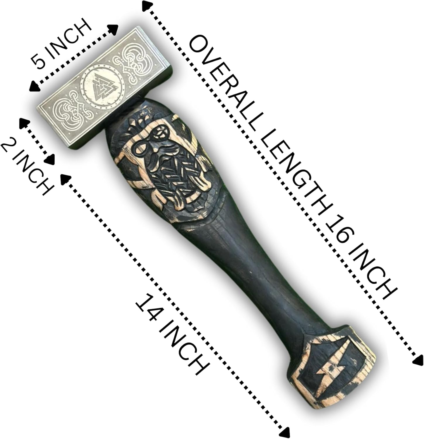 Viking Hammer Valknut Hand Forged Carbon Steel Norse Mythology Odin, Best Gift Groomsmen Gifts Christmas Gifts For USA, Best Gift For Huntsmen