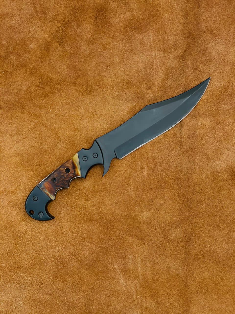 Professional Hand Forged Japanese High Carbon Steel Ultra Sharped Kitchen Chef Knife With Hand Stitched Leather Sheath