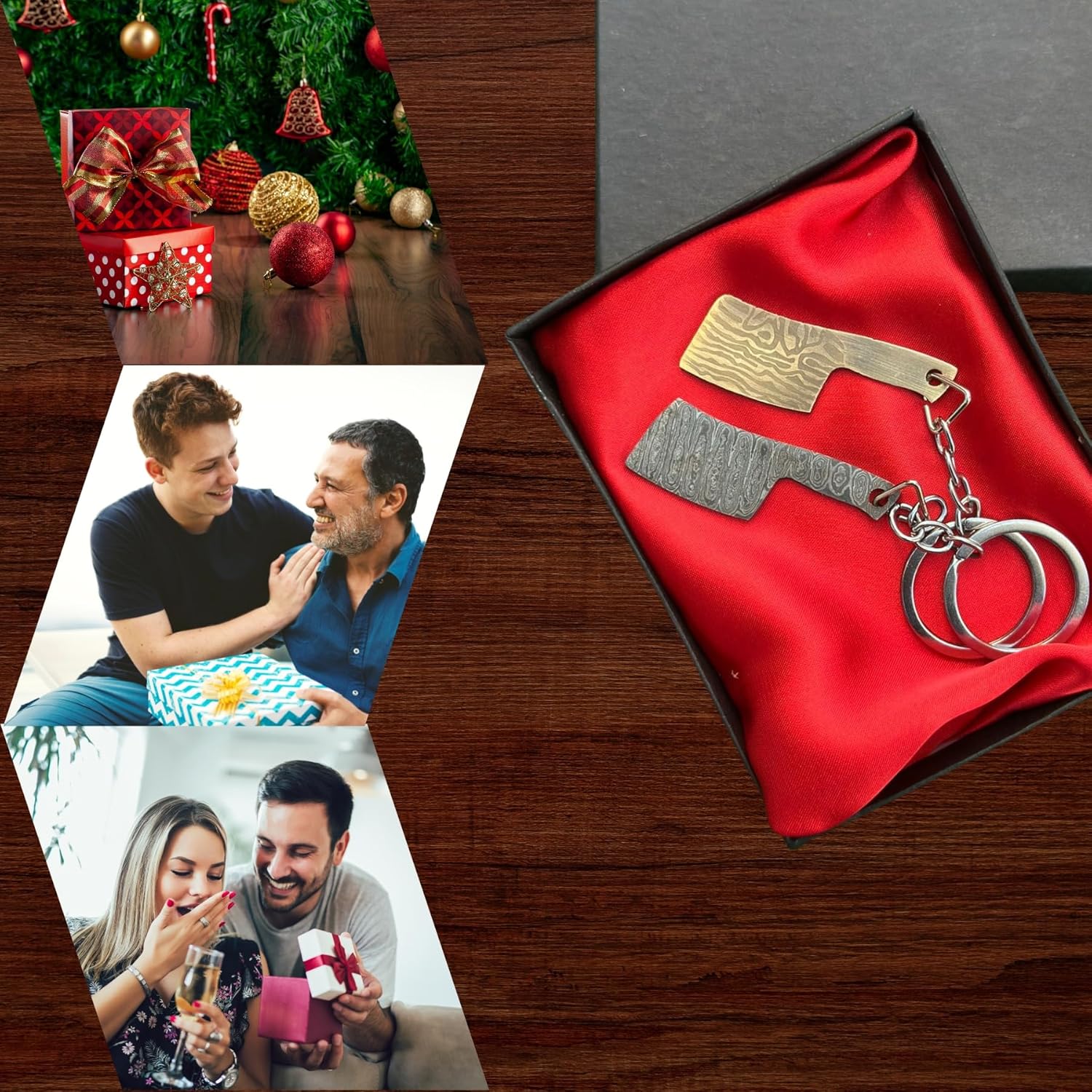 Handmade Damascus Steel key chains